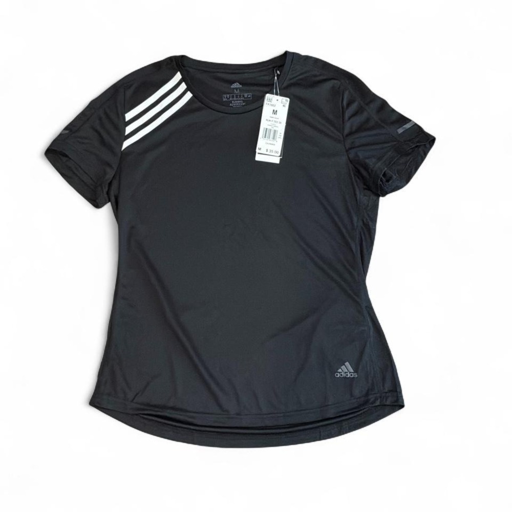 Adidas women's black running Aeroready top